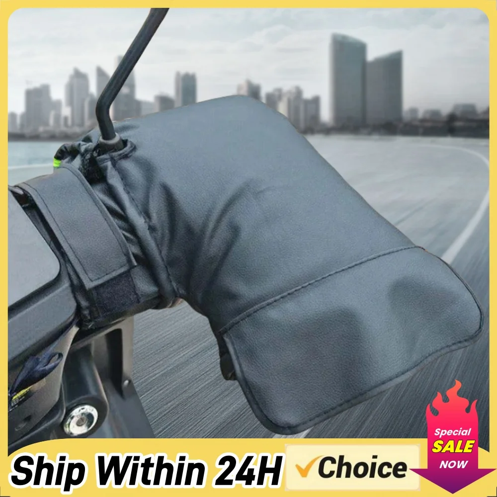 Electric Heating Handlebar Gloves Waterproof Cycling Hands Warmer Gloves Windproof Reflective for Bicycle MTB Motorcycle Scooter