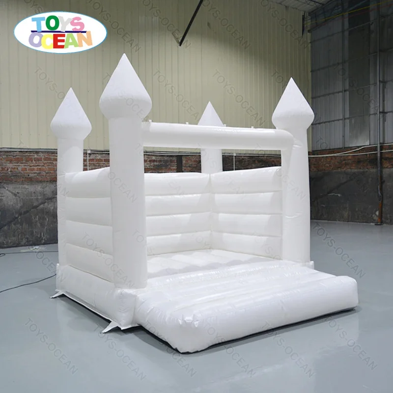 10X10 ft New  PVC Bouncer Fun Party White Bounce House Kids Bouncy Castle Wedding