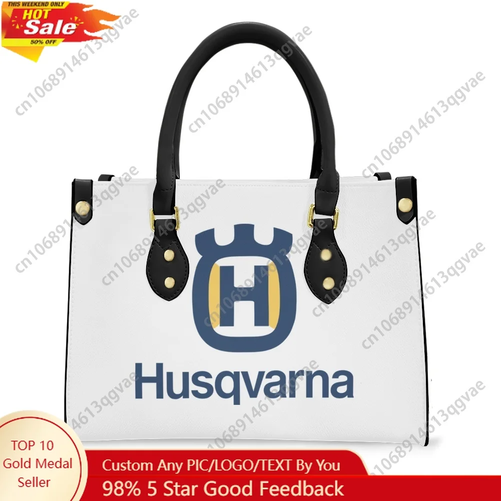 

Husqvarna Group Tote Bag Purse Womens Mens Personalized Text Image PU Leather Handbag Business Shopping Gift Bags