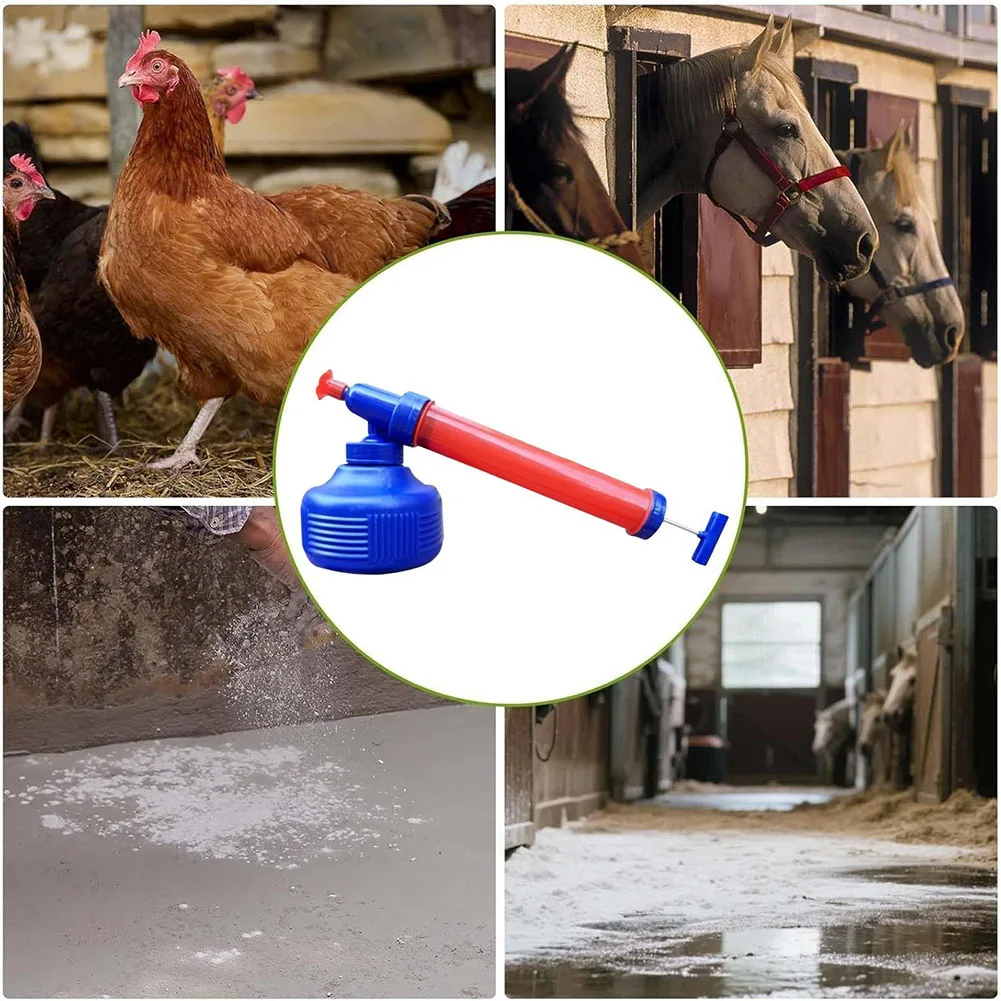 Push-Operated Sprayer for Farm and Greenhouse Use Designed for Targeted Pest Control in Chicken Coops and Hatcheries