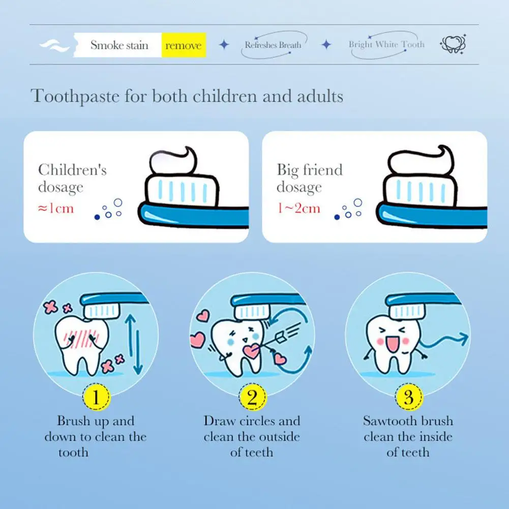 100g Whitening Toothpaste Plaque Removing Paste For Smokers And Coffee Lovers, Anti-Cavity, TeethStain Remover Y5O0