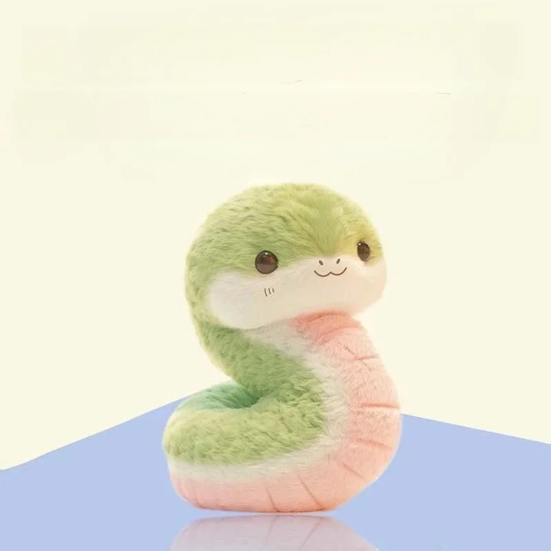 Lindo juguete de peluche de serpiente, animal relleno de poliéster suave, acogedor decoración del hogar, para bebés de 0 a 3 años, regalo ideal de cumpleaños y vacaciones