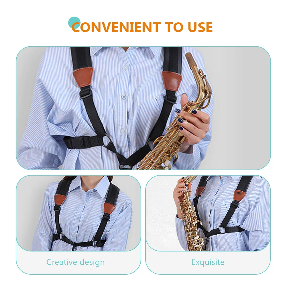 

High Quality Adjustable Saxophone Harness Strap Replacement Chest Accessories for Kids Nylon Webbing Shoulder Support