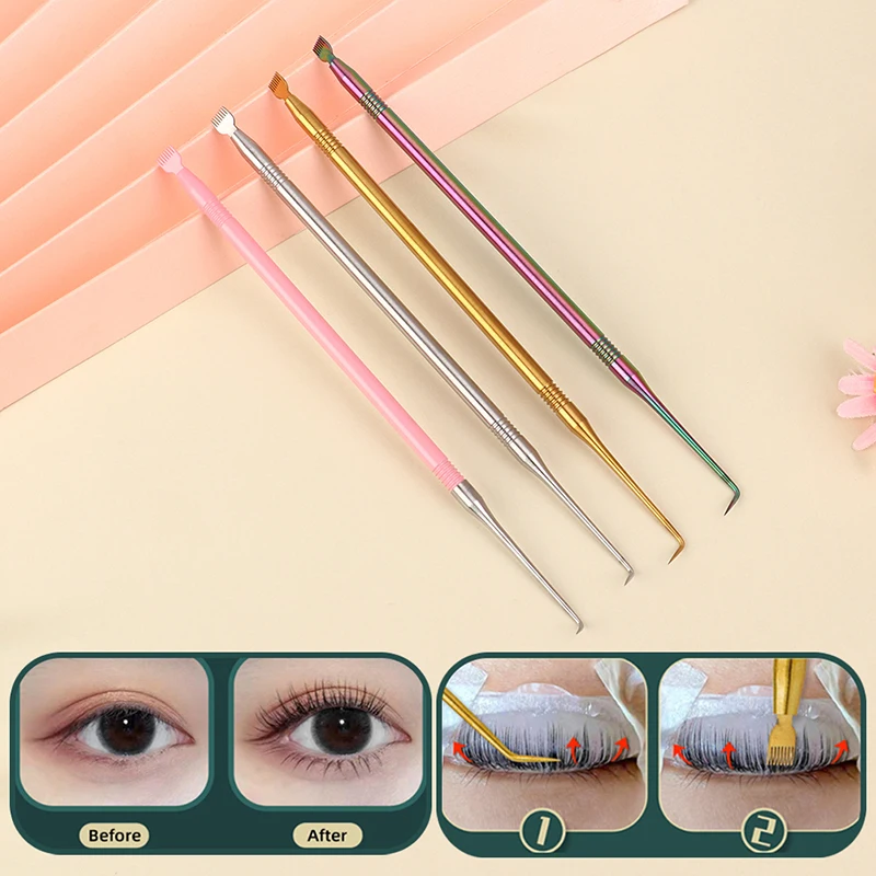 Stainless Steel Eyelash Perm Lifting Tools Metal Clean Up Rods Makeup Eyelashes Separator Eyelash Extension Tools