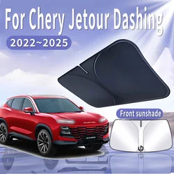 Car Sun Visor For Chery Jetour Dashing 2022~2025 2023 2024 Front Windshield Sunshade Heat Insulation Summer Cooling Accessories