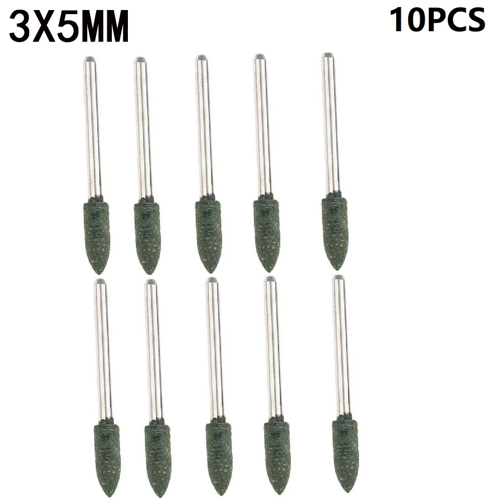 High Quality Polishing Burrs Buffing Tools 10pcs/ Set 50mm Length Conical Shape Metal Shank For Hanging Grinder/hand Drill