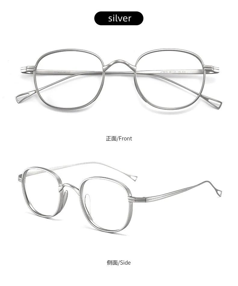 Reines Titan Marke Design Gläser Rahmen Männer Retro Runde Brillen 2022 Neue Vintage Photochrome Lesebrille – Detail 11