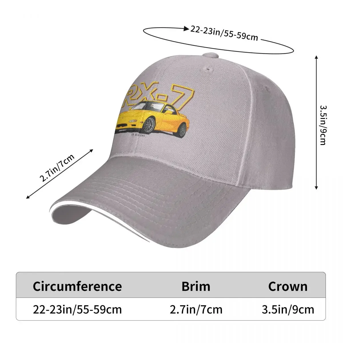 Rx-7 Cap Baseball Cap sun hat for children golf hat men Women's