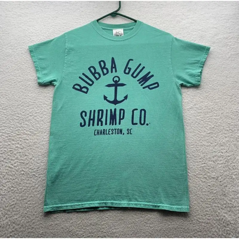 Bubba Gump Shrimp Co T Shirt Adult Small S Forest Movie Charleston SC Green