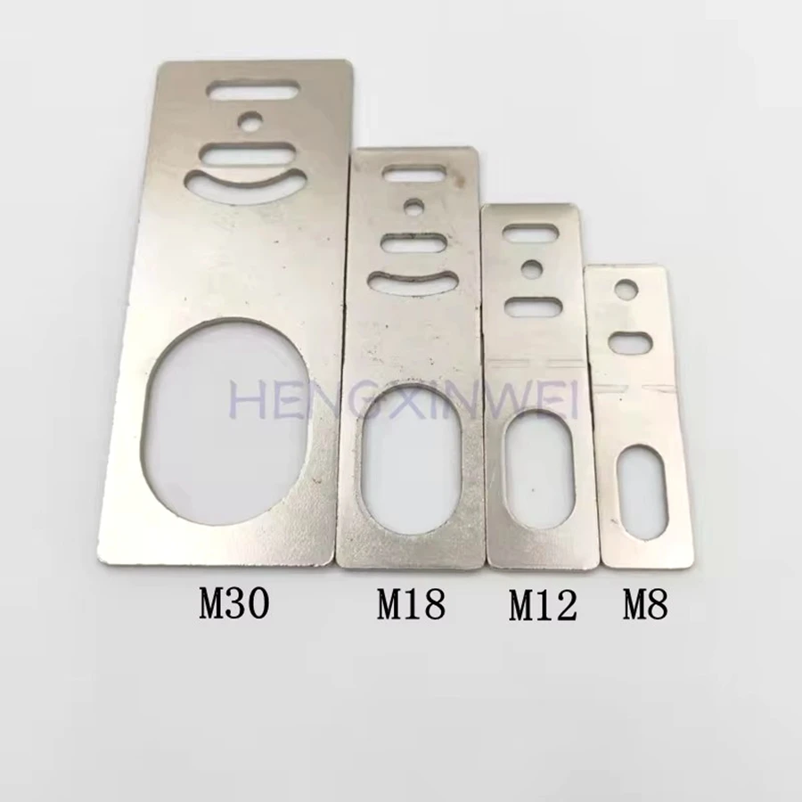 Proximity Switch Mounting Bracket L-Shaped/Straight 90/180 Degrees M8/M12/M18/M30 Sensors Support Cylinder Fixing Bracket