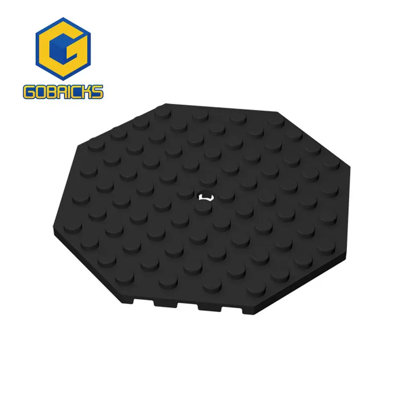 Gobricks 1PCS MOC Brick Plate Modified 10 x 10 Octagonal with Hole compatible with lego 89523 Children's toys Assembles 2022