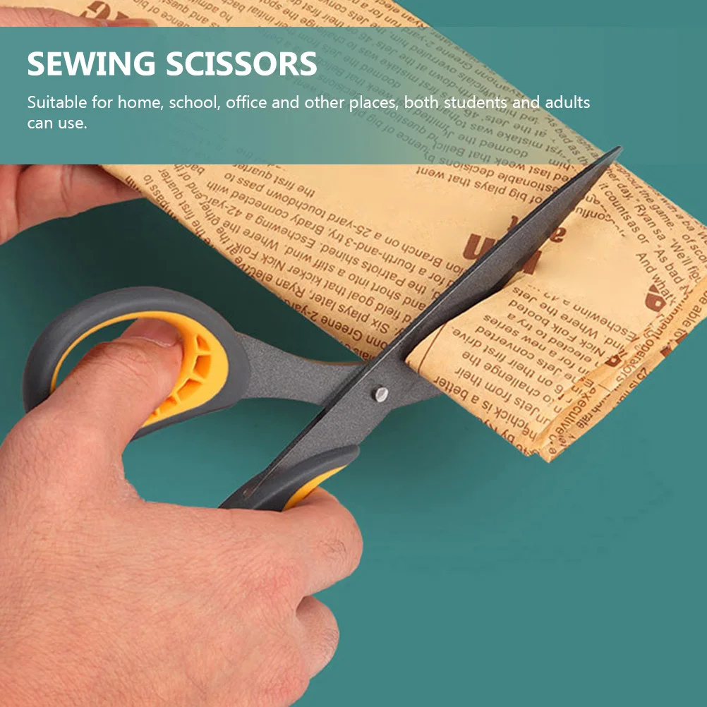 2 قطعة مقص غير لاصق مكتب مقص للحرف اليدوية للطلاب المنزل DIY بها بنفسك جميع الأغراض مقص قبضة مريحة حادة #2
