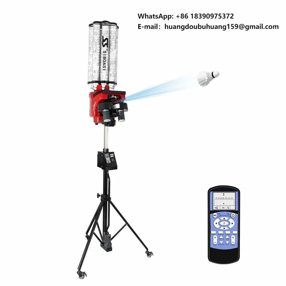 S4025 SIBOASI Professional Badminton Training Equipment Automatic Badminton Training Machine Robot