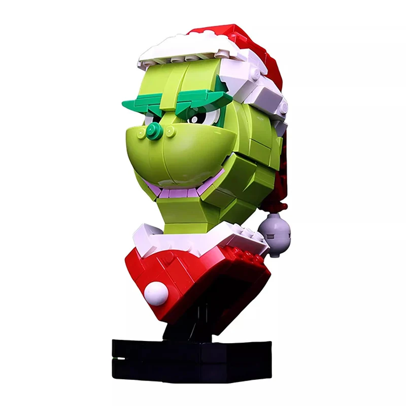 Mymocs MOC Ideas Fairy Tale Green Haired Monster Anime Figures Sculptures Bricks Headz Sets Building Blocks Toys Christmas Gift
