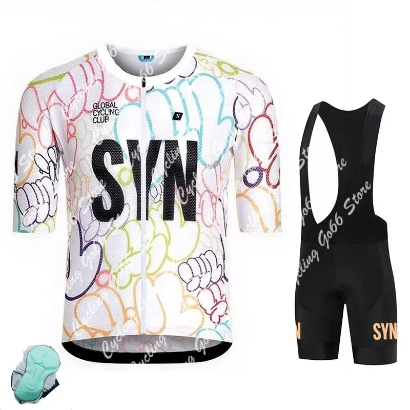 

Men new SYN Cycling Jersey cycling set Cycling Racing Tops Short Sleeve Cyclist Clothes Shirt Maillot Summer Bicycle Bike Wear
