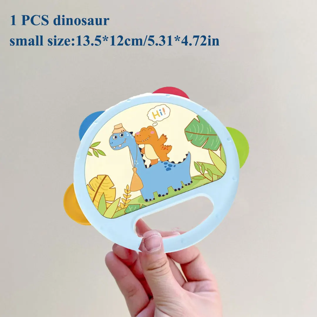 2/1PCS Musical Instruments Baby 0 12 Months Toys Montessori Music Drum Rattle Kids Early Educational Play  Game for Boy Girl