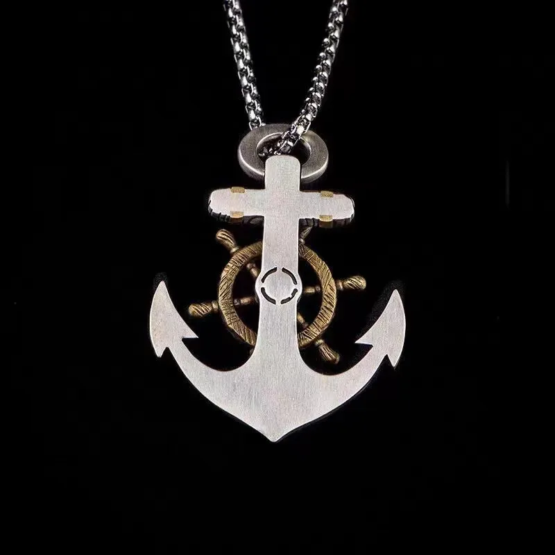 Fashion European and American Popular Anchor Metal Pendant Punk Men\\\\\\\\\\\'s Motorcycle Hip Hop Fashion Jewelry