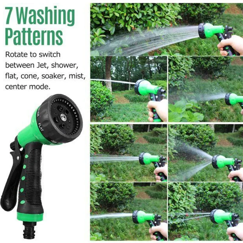 

ABFS EVA Garden Telescopic Spring Tube Garden Hose Plastic Multifunctional Car Wash Water Sprays Sprinkler For Garden