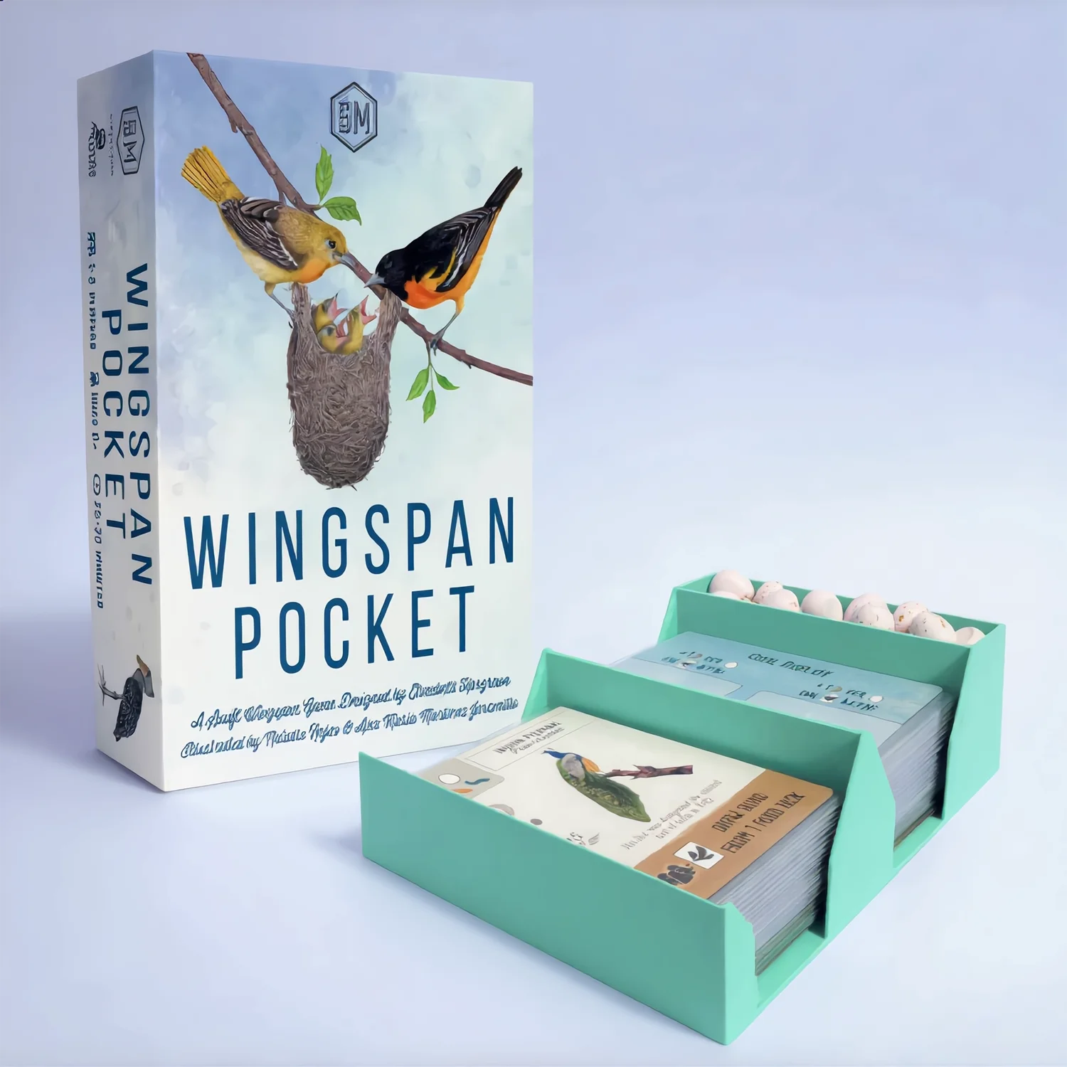 Wingspan Pocket Light Feather Edition Tabletop Game Accessories Storage Solution Park Theme Playmate Organizer