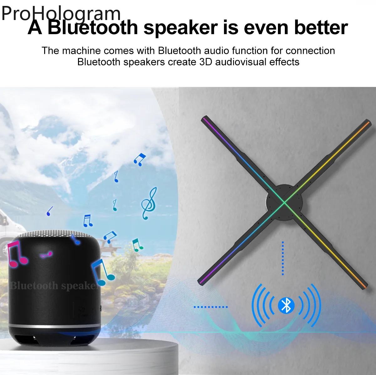 P56 3D Hologram Advertising Projector Wifi Led Sign Holographic Lamp Player Remote Display 3D Fan Hologram Logo Light Display