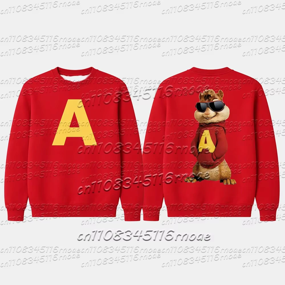 Alvin und die Chipmunks 2026 Mode Unisex Freizeit-Sportbekleidung Herren-Hoodie Alvin Chipmunk Halloween-Kostüm Kinder-Pullover – Detail 6