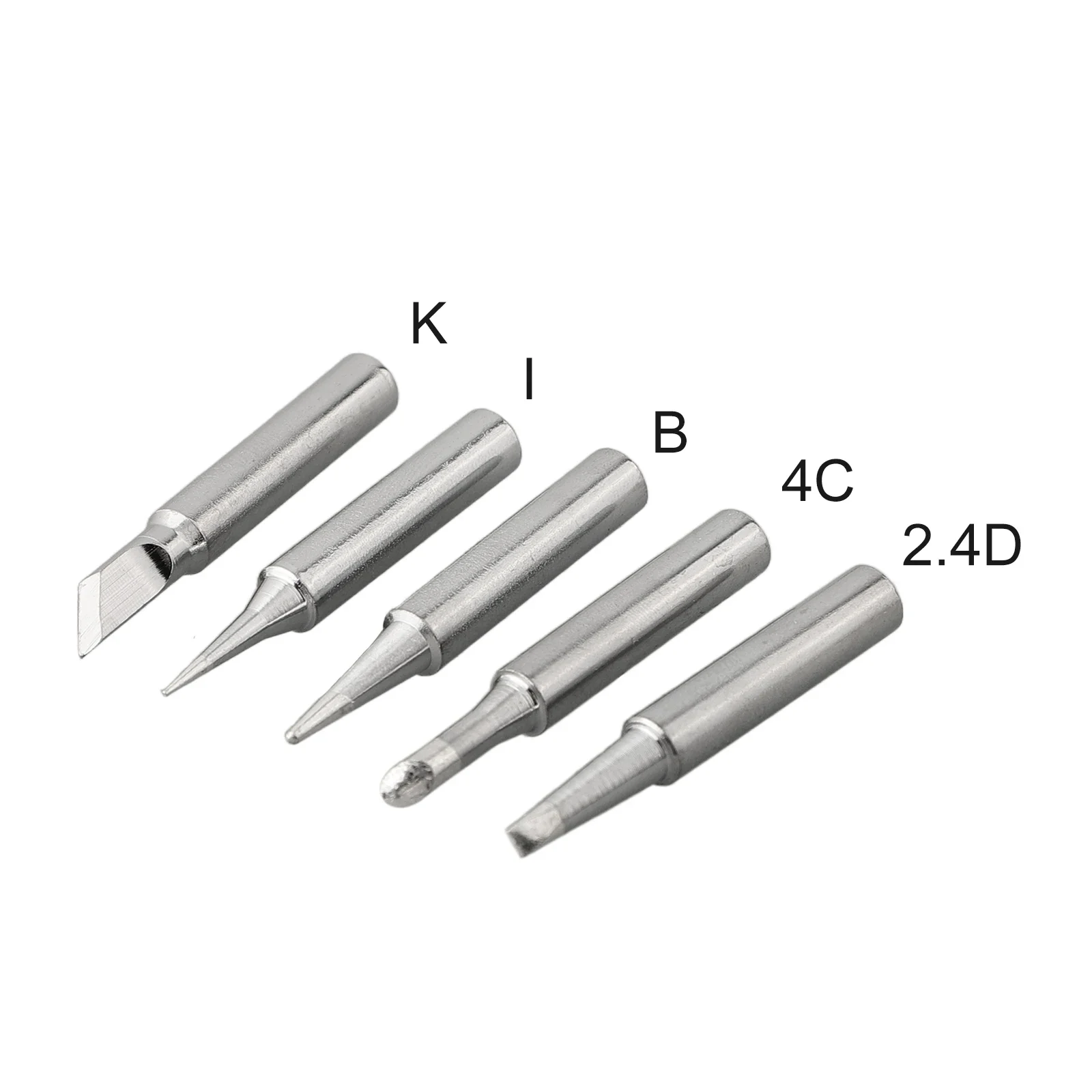 

Soldering Welding Head Soldering Iron Tip 900M-T 200~480℃ 5pcs Electric Soldering Iron Tips Silver Tools Welding Indoor Outdoor