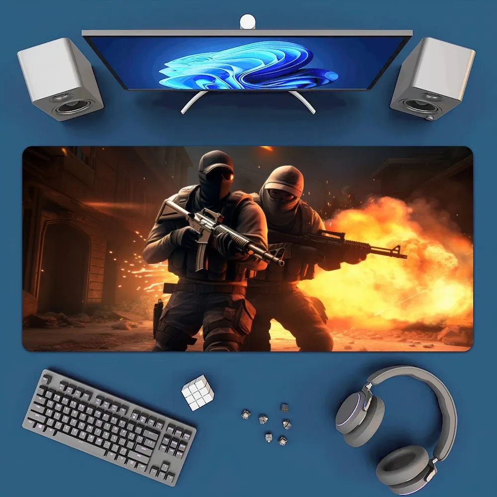 Game Counter-Strike 2 CS2 Mousepad Office Large Mouse Mat Keyboard Mats Rubber PC Computer Game Big Anti-slip Mice Mat