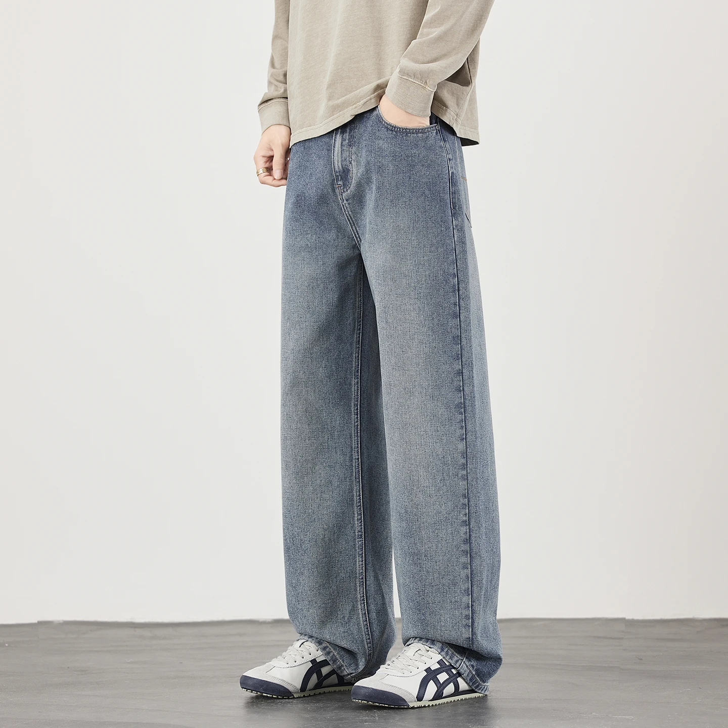 Jeans Men's Fall and Winter Baggy Casual Pants 2025 New N Fashion Brand Wide-legged Retro Pants
