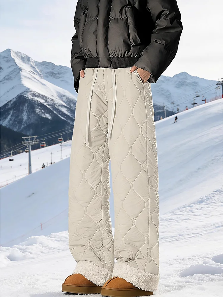 

Северо-восточные мужские бархатные зимние теплые спортивные брюки для катания на лыжах на открытом воздухе, повседневные брюки с прямыми штанинами, морозостойкие