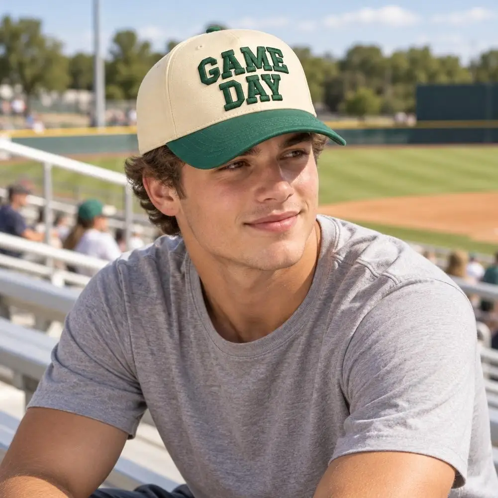 Unisex Baseball Caps GAME DAY Embroidered Baseball Cap Sports Hat 56-58cm Stadium Fan Gift Outdoor Sun Protection Hat