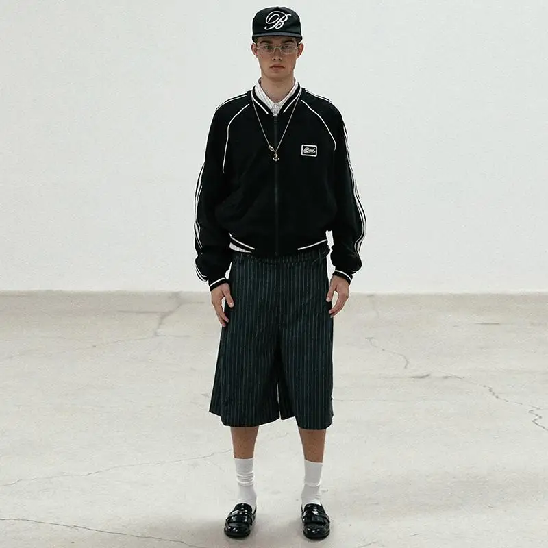 Américain rétro Baseball Jaet fermeture éclair vêtements d'extérieur décontractés hommes femmes coton Ba broderie Faionable ort manteau pour les femmes