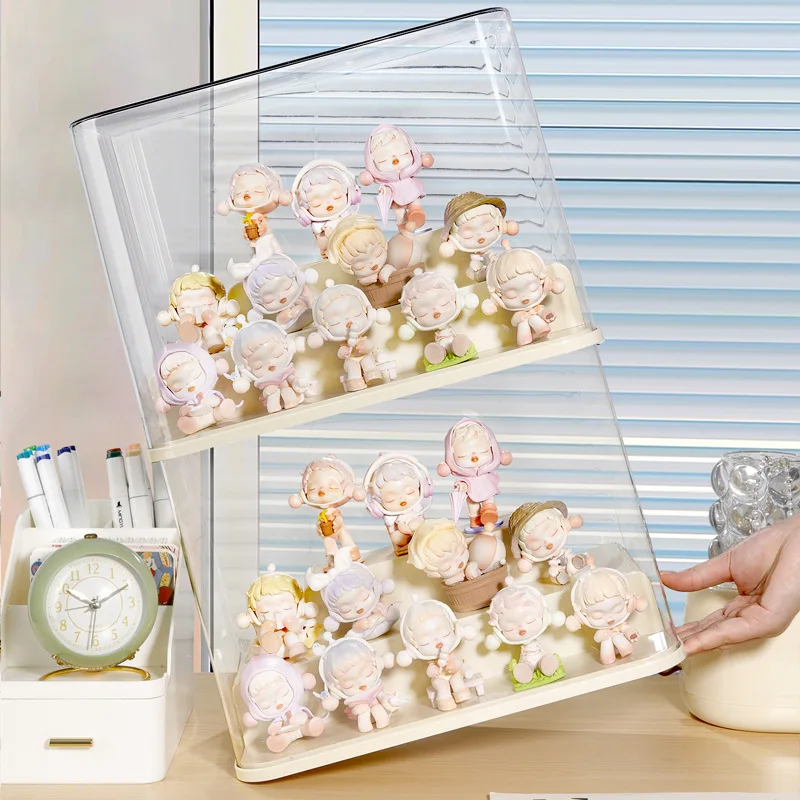 Blind Box Storage Display Box Transparent Acrylic Figure Display Stand Dust-proof Doll Display Cases Large Capacity Organizer