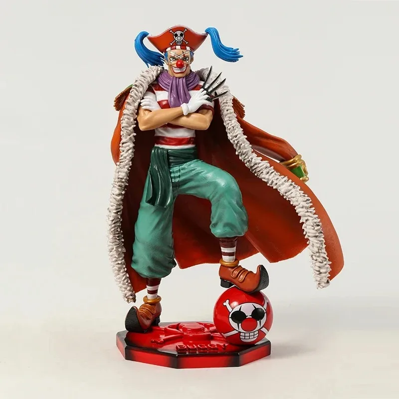 25cm One Piece Four Emperors The Clown Buggy PVC Anime Action Figure Toy Collection Model Statue Cartoon Doll Gifts for Friend