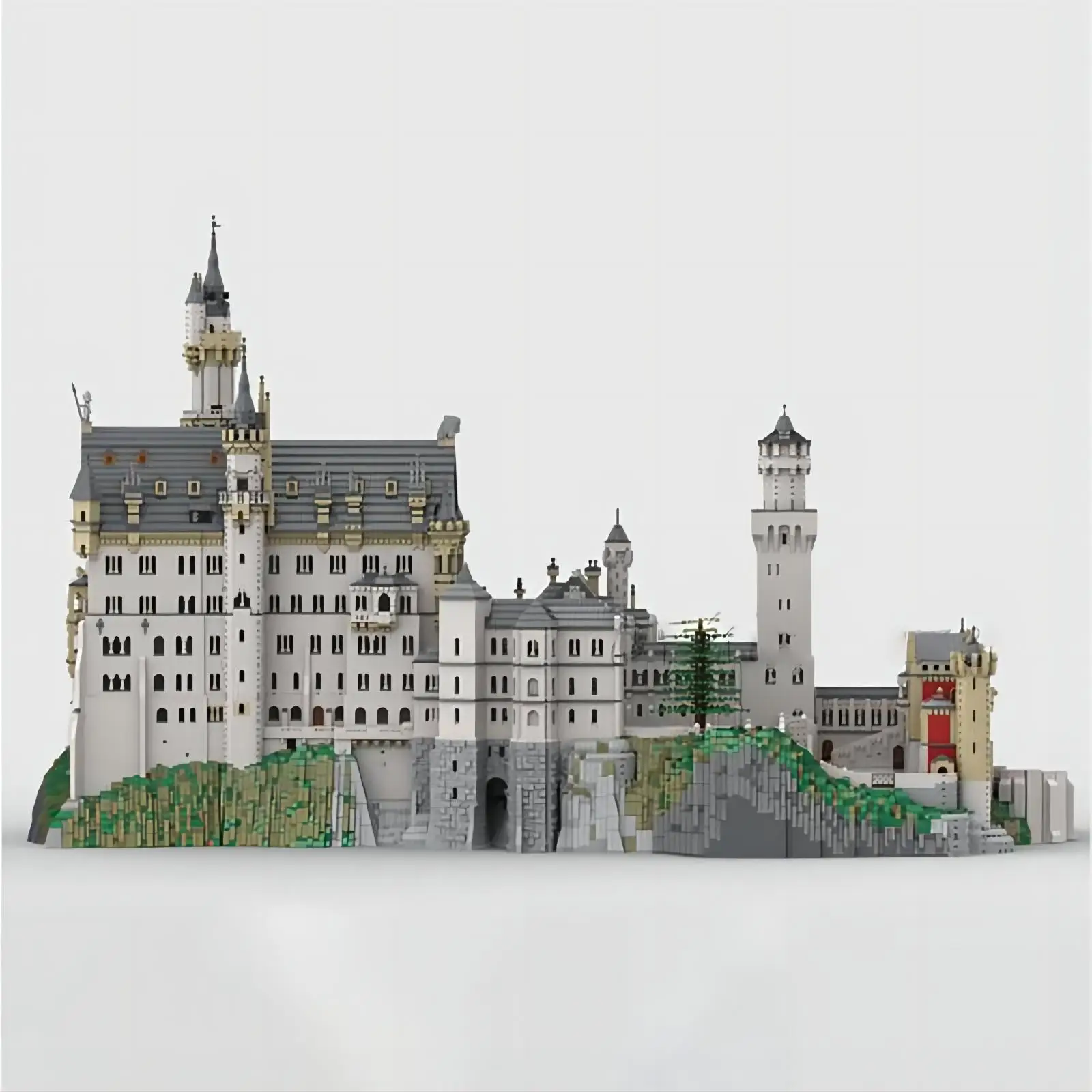 high difficulty MOC 57400PCS+ Famous Architecture City Model Neuschwanstein Castle Building Blocks DIY Toys Brick Birthday Gifts