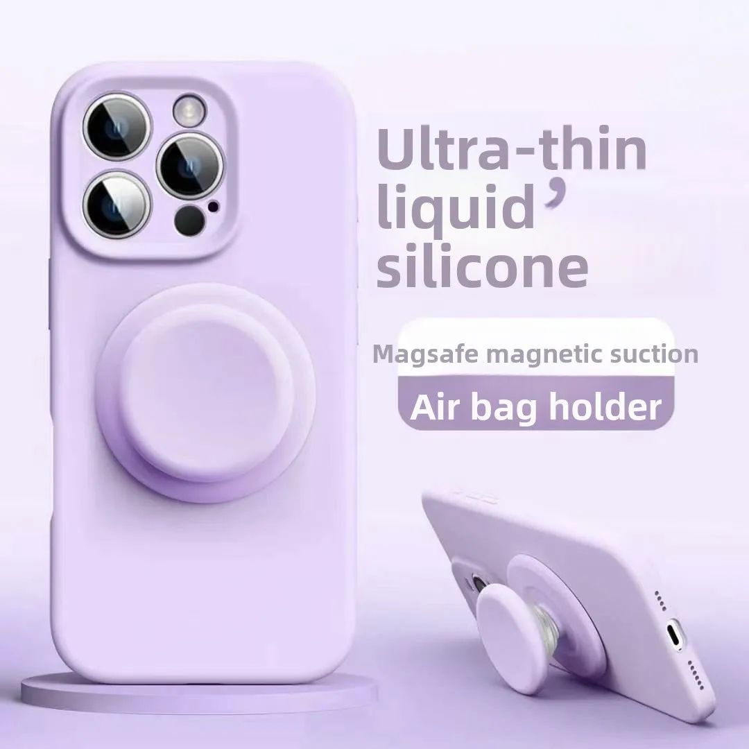 جديد سيليكون Griptok معكرون البوب المغناطيسي الهاتف قبضة المقبس حامل حامل ل Magsafe اكسسوارات كيس الهواء حامل قوس