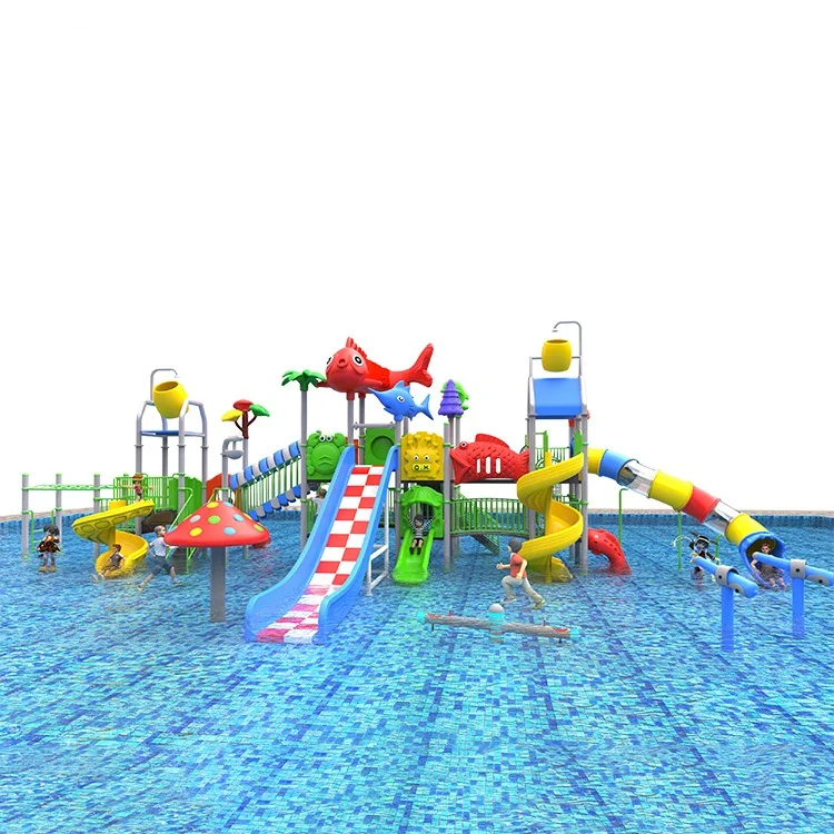 Outdoor Big Pool Swimming Amusement Park Water Playground Water Commercial Water Plastic Slide