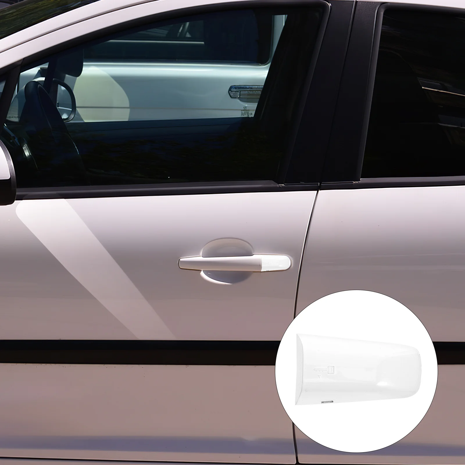 

Driver Side Front Driver Exterior Door Handle Cover Plastic Durable Replacement Car Door Handle Lock Bezel Cover Front Exterior
