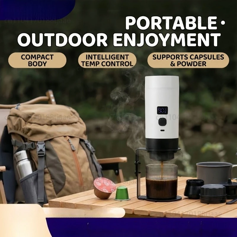 

Custom Wireless Portable Capsule Coffee Machine Factory, Outdoor Coffee Extractor Heated 3-in-1 Extraction American