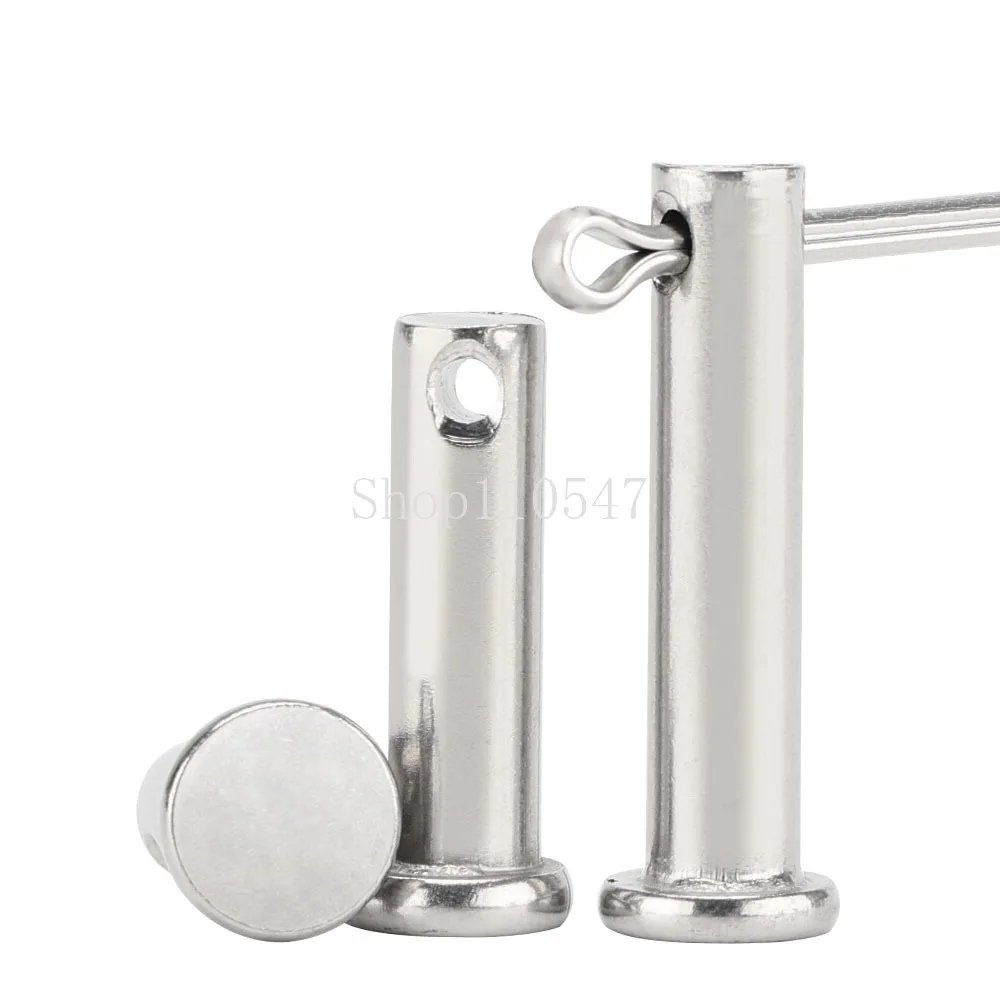 With Hole Pin Shaft Cotter Pins Set M3 M4 M5 M6 M8 M10 M12 M14 M16 M20 Stainless Steel Flat Head Cylindrical Pin Positioning Pin