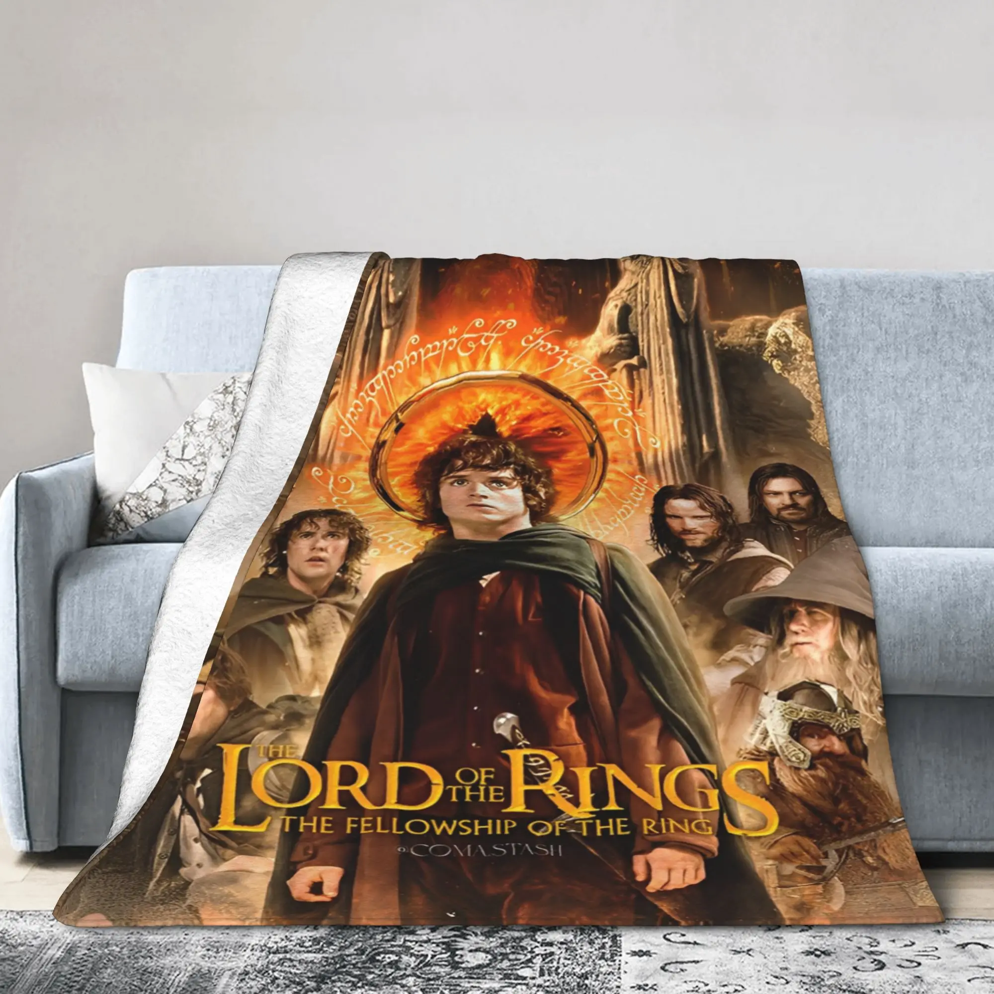 

Y2K Lords Rings Одеяла Gollum Ультрамягкое флисовое уютное одеяло, которое можно стирать в машине