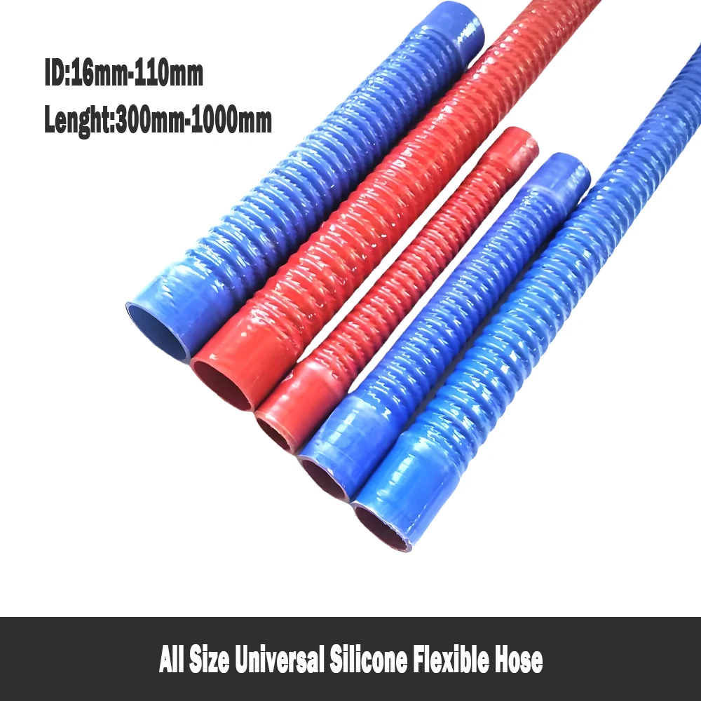 Car Intercooler Silicone All Size Universal Silicone Flexible Hose Air Intake Pipe Radiator Tube Intake High Pressure ID16-110mm