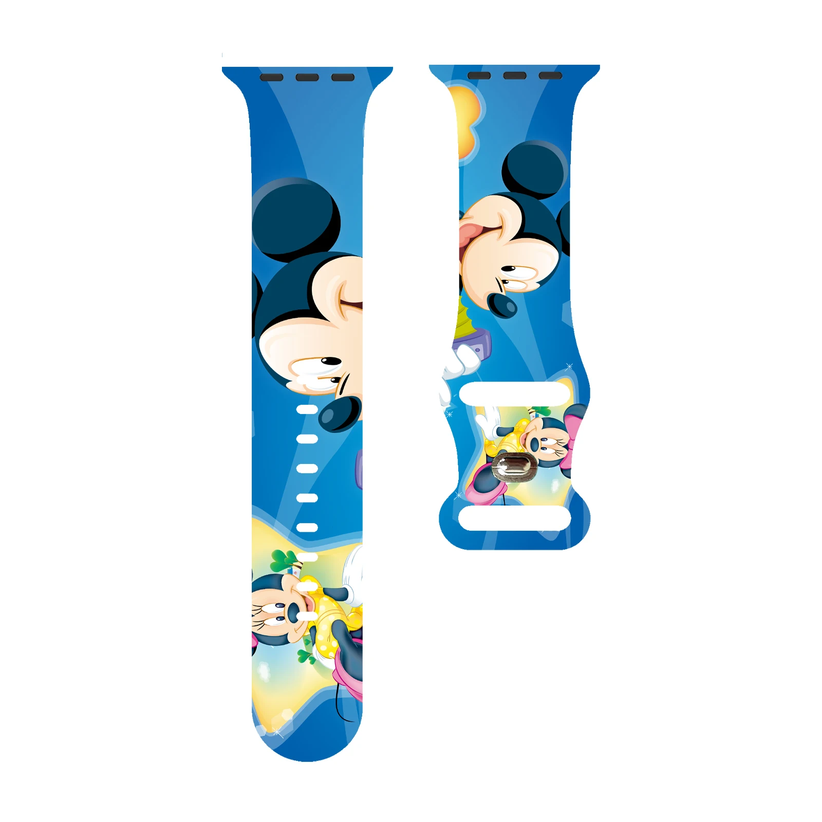 

Disney Mickey & Minnie Playful Print Band for Apple Watch Series 11-9/SE, Soft Waterproof Silicone 46mm 45mm 44mm 42mm