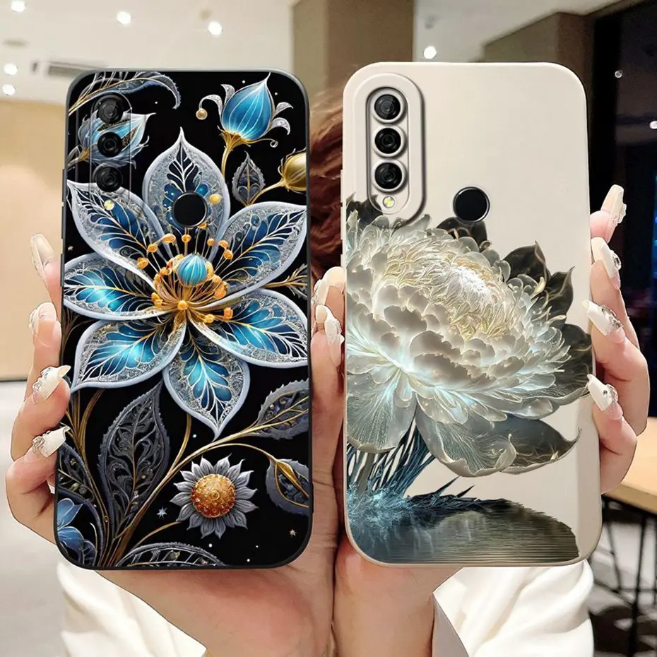 

Красивый чехол для телефона с цветочным рисунком для Huawei Y6P 2020/Y7P 2020, мягкий силиконовый противоударный чехол для Huawei Y6p Y7p, бамперы