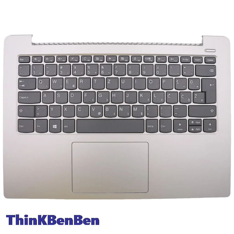 SI Slovenian Platinum Grey Keyboard Upper Case Palmrest Shell Cover For Lenovo Ideapad 330S 14 14IKB 14AST 5CB0R07736