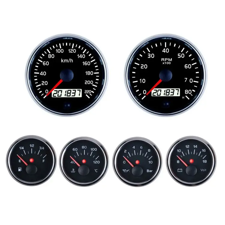 Speedometer Tachometer Fuel Level Oil Pressure Water Temp Volt Gauge instrument cluster