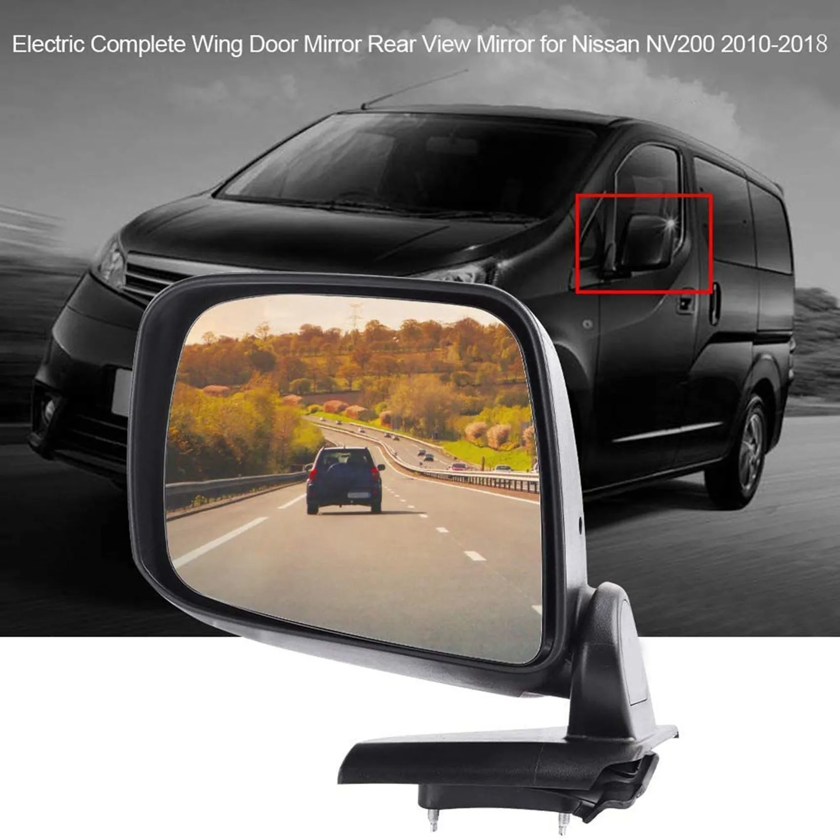 Auto Outer Rearview Mirror Side Wing Door Mirror Door Mirror  y for NISSAN NV200 2010-2018 3-PINS Left