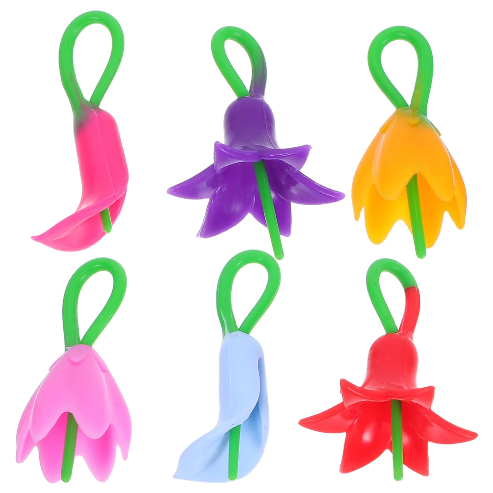 

6Pcs Flower Shape Silicone Wine Glass Markers Vibrant Identifiers Party Favors for Birthday Celebration