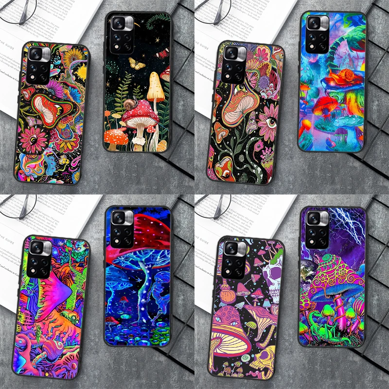 Psychedelic Mushroom Tapestry Trippy Case For Xiaomi Redmi Note 12 11 10 9 8 Pro Note 12S 11S 10S 9S Cover For Redmi 9 10 12 C