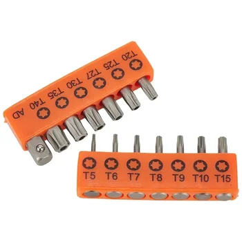 14pcs 25mm Torx Screwdriver Bits With Hole T5-T40 Electric Screw Driver Tamper Proof Security Drill Electrician Tools