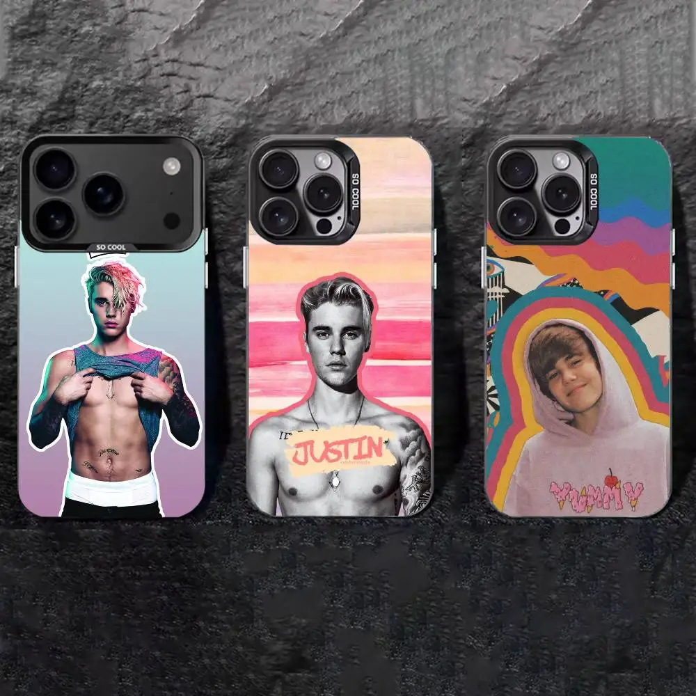 

Canadian celebrity justin bieber Phone Case For iPhone 17,16,15,14,13,12,11 Plus,Pro Max,XS,Colored silver phone case